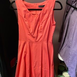 Fit and flare pink dress